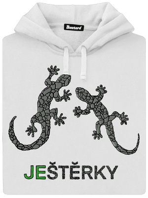 Ještěrky dámská mikina klokanka White