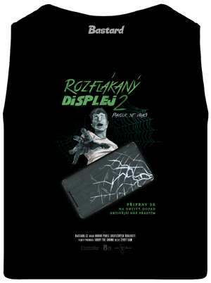B13: Rozflákaný displej pánské tílko Black