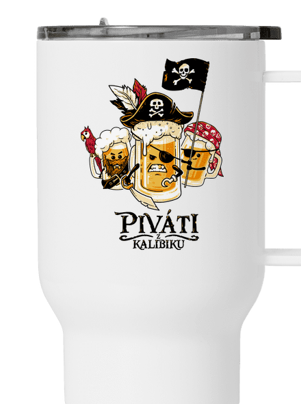 Piváti z Kalibiku termohrnek White