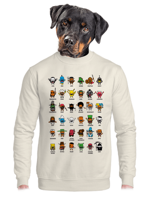 unisex mikina bez kapuce