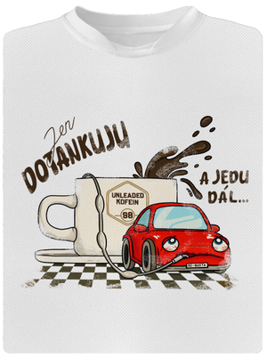 Dotankuju a jedu dětské sportovní tričko White