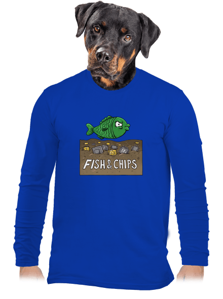 Fish and IT chips pánské dlouhý rukáv Royal Blue