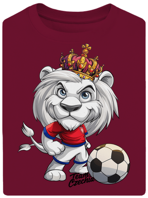 Fotbalový lev unisex tričko oversized Garnet