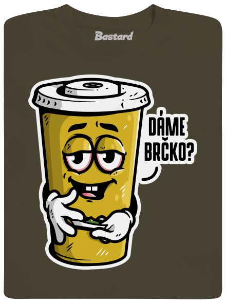 Dáme brčko? pánské dlouhý rukáv Urban Khaki