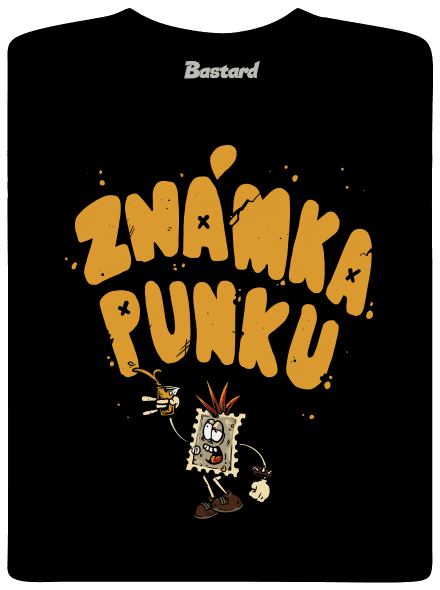 Vylitá známka punku  pánské dlouhý rukáv Black