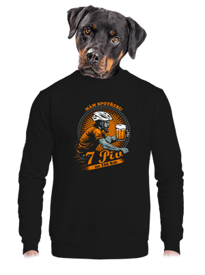 Spotřeba 7 na 100 unisex mikina bez kapuce Black