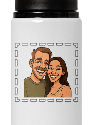 Karikatura z vlastní fotky lahev na vodu White