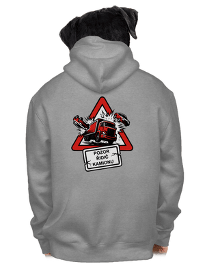 Řidič kamionu pánská mikina na zip Light Melange