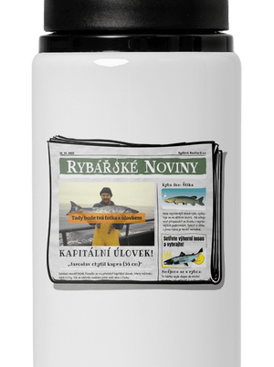 Rybářské noviny lahev na vodu White