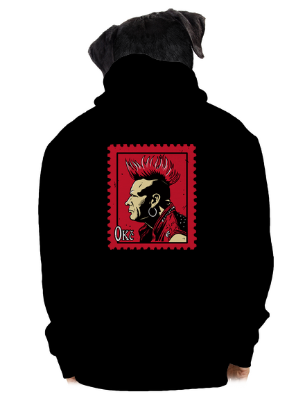 Známka punku pánská mikina na zip Black