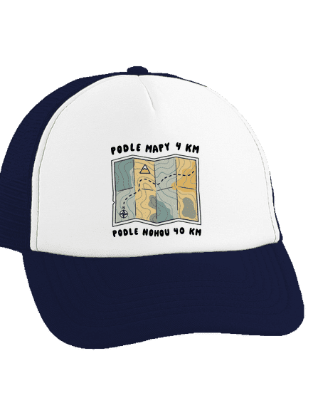 Podle mapy 4 km kšiltovka truckerka French Navy cap