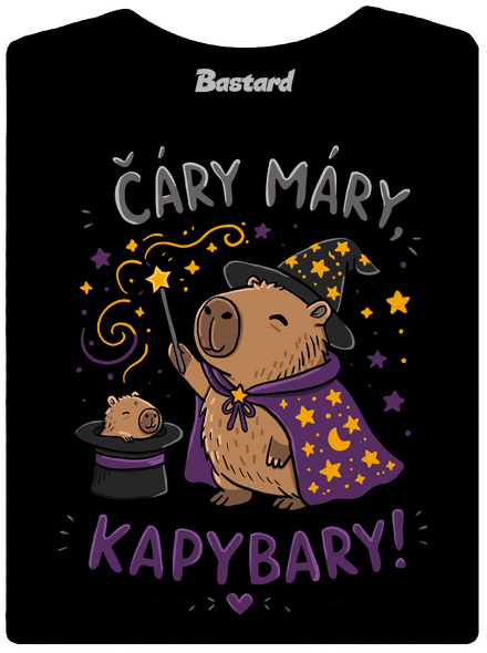 Čáry máry kapybary dámské tričko premium Black