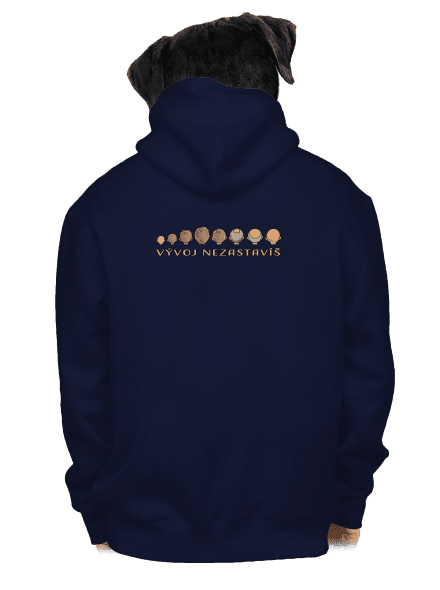 Vývoj nezastavíš pánská mikina na zip Navy