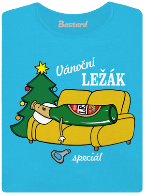 Vánoční ležák dámské tričko s lemem Blue Atol