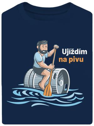 Ujíždím na pivu unisex tričko oversized Midnight Blue