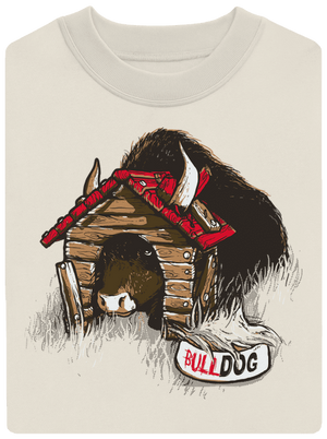 Bulldog unisex mikina bez kapuce Off White