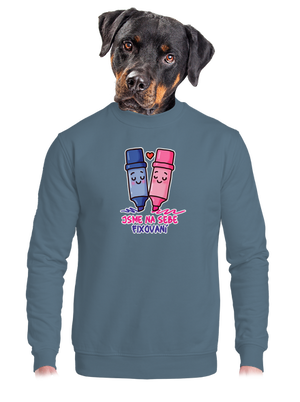 unisex mikina bez kapuce