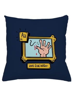 Zlaté české ručičky polštář Dark Navy
