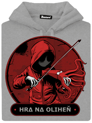 Hra na oliheň pánská mikina klokanka Light Melange