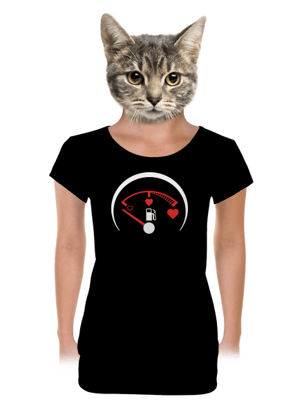 Plnou prosím dámské tričko s lemem Black