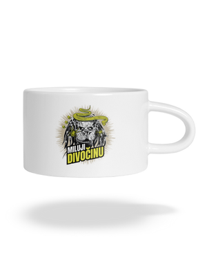 Miluji divočinu hrnek makronka White