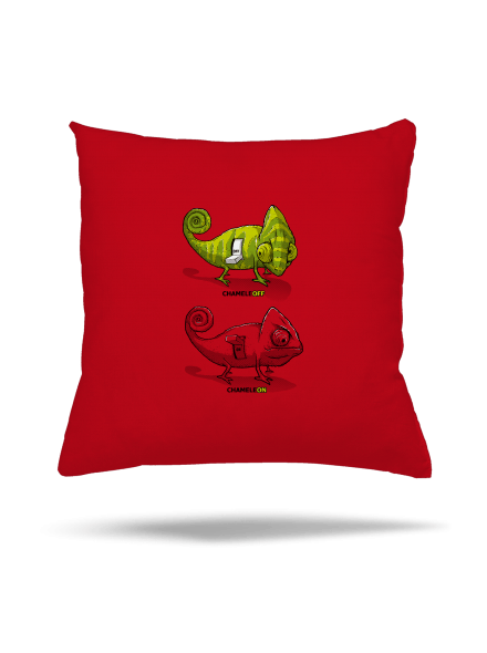 Zapnuto vypnuto polštář Red