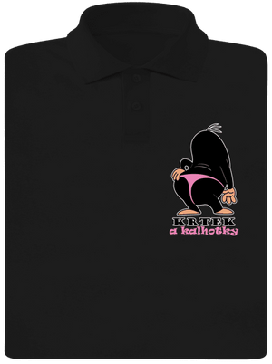 Krtek a kalhotky pánská polokošile Black