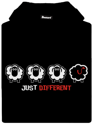 Černá ovce pánská mikina klokanka Black