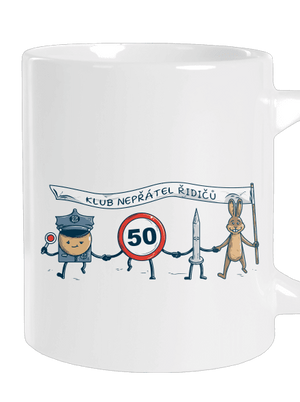 Nepřátelé řidičů velký hrnek White