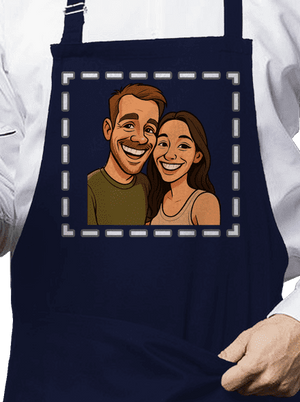 Karikatura z vlastní fotky zástěra Navy