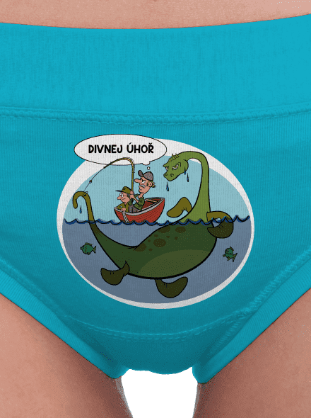 Divný úhoř dámské kalhotky Turquoise