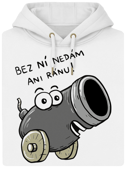 Dělo a koule unisex mikina premium Snowwhite