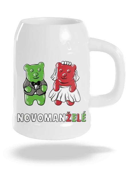 Novomanželé z želé půllitr White