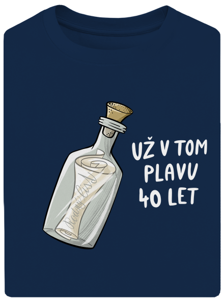 Už v tom plavu unisex tričko oversized Midnight Blue