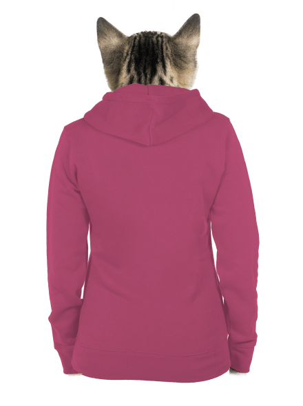 Bez potisku dámská mikina na zip Magenta