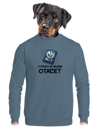 unisex mikina bez kapuce