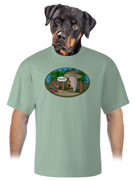 Babička a houbař unisex tričko oversized Sage