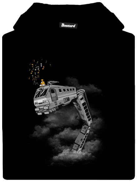 Snake Train dětská mikina klokanka Black