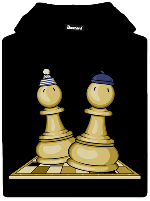 Šach a Mat pánská mikina klokanka Black