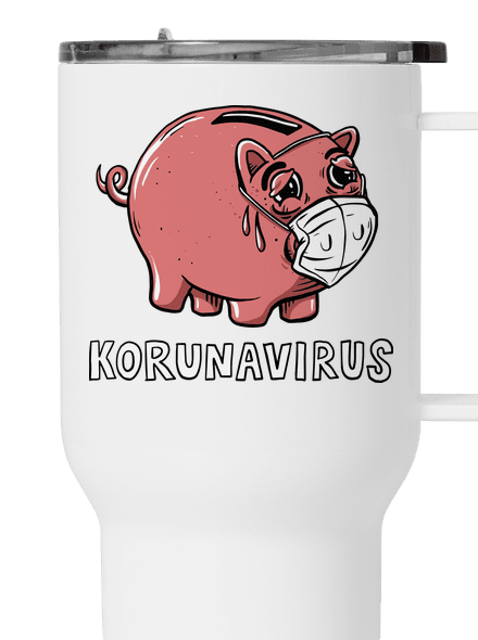 Korunavirus v kasičce termohrnek White