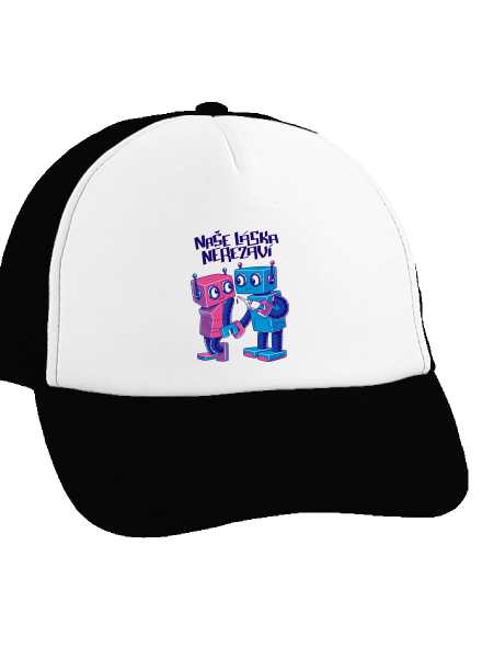 Roboti kšiltovka truckerka Black cap