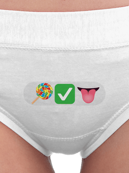 Emoji dámské kalhotky White
