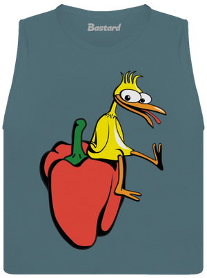 Kuře na paprice dámské tílko volné Heather Deep Teal