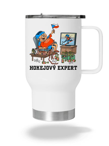 Hokejový expert termohrnek White