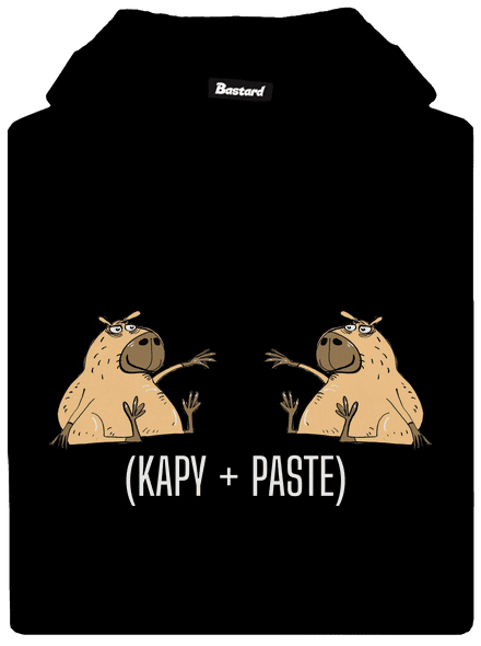 Kapy paste pánská mikina klokanka Black
