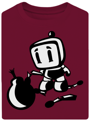 Bomberman unisex tričko oversized Garnet