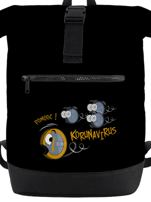 Korunavirus na útěku batoh Black