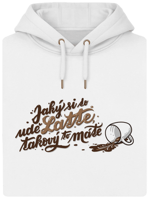 Latte unisex mikina premium Snowwhite