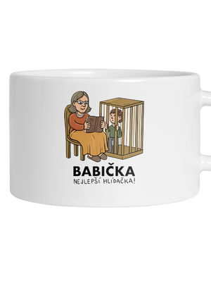 Babička hlídačka hrnek makronka White