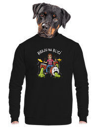 unisex mikina bez kapuce